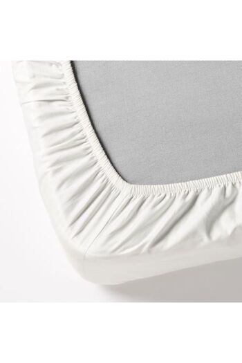 IKEA Vitpa Home Dvala Single Elastic Sheet, White