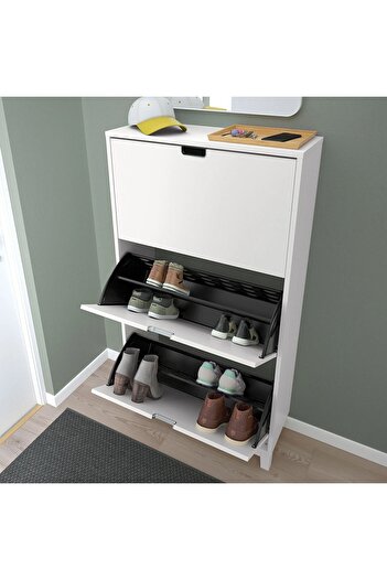 IKEA Ställ Beyaz 79x29x148 Cm Modern Ayakkabı Dolabı