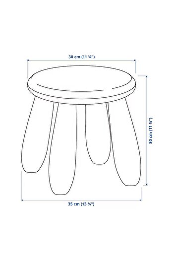 IKEA Mammut Pembe Çocuk Taburesi, Tabure-oturak Masa Oyun Taburesi Polipropilen Plastik