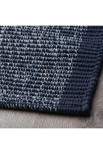 IKEA Yolluk, Mavi, Uzunluk: 150 cm  Genişlik: 80 cm, %100 pamuk