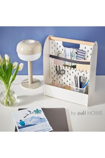 IKEA Настолен органайзер Многофункционален органайзер за бюро с папки, бял, 33x21x43 cm