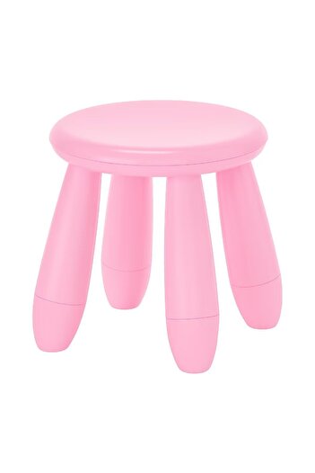 IKEA Mammut Pembe Çocuk Taburesi, Tabure-oturak Masa Oyun Taburesi Polipropilen Plastik