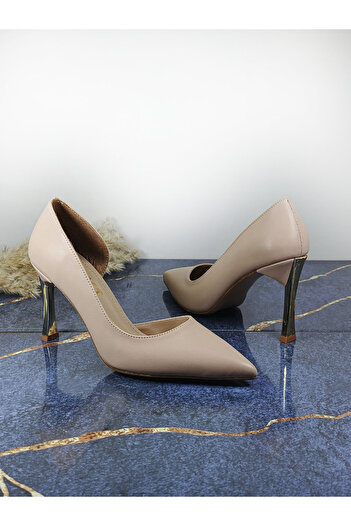 Everest Women's Beige Skin Heeled Shoes High Heel Stiletto 9 cm