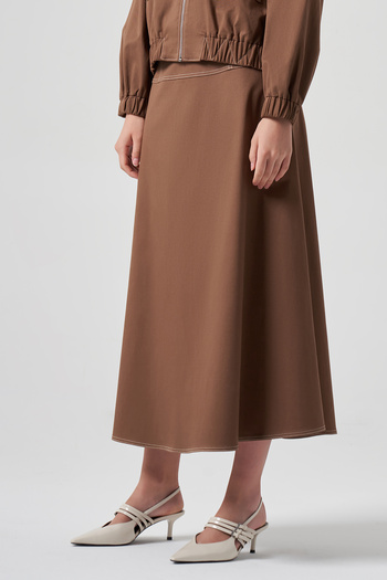 Nuss 8027 Model Dark Brown Bell Skirt