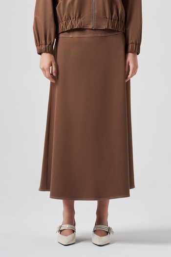 Nuss 8027 Model Dark Brown Bell Skirt