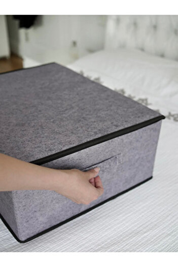 Smyak Felt Covered Base Box 50X40X19 cm 3 Pieces