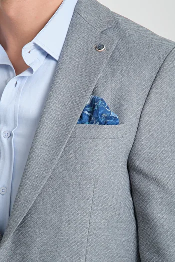 Frappoli Patterned Men's Mono Collar Casual Blazer Jacket