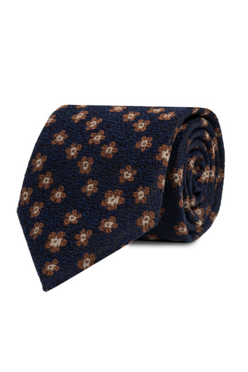 CROATE Navy Blue Soft Cotton Fabric Tie