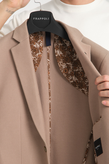 Frappoli Modern Erkek Blazer Mono Yaka Esneyen Astarsız Ceket