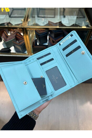 Deriza Grande 2639 - Mint Green Genuine Leather Women's Wallet