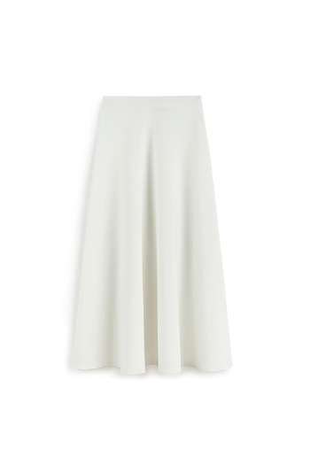 Molly Nelly Γυναικεία Puff Scuba White Hijab Flared φούστα