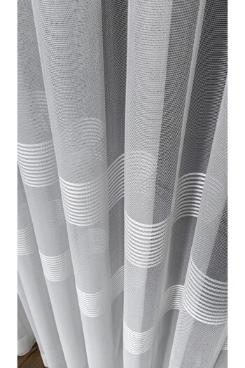 Yuka Mesh Floor Tulle Curtain Medium and Skirt with Horizontal Stripe 1/3 Close Pleat No Crease Ironing Does Not Want Skirt with Lead