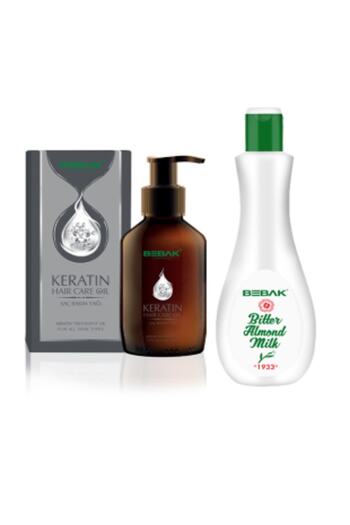 Bebak Keratin Pouch Care Oil 100 ml Bitter Almond Milk 120 ml