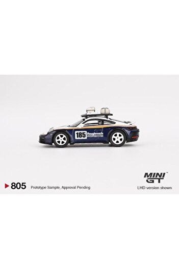 mini gt Porsche 911 Dakar Rallye Design Package White/Gentian Blue Metallic 805