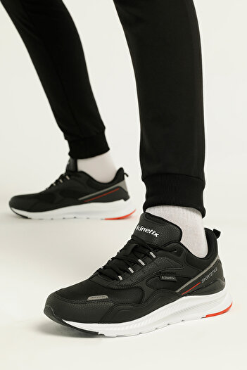 Kinetix Santos Pu 2pr Black Men's Sneaker