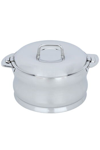 Alsaif Gallery Sunrise Indian Silver Steel Food Container 2500 ml
