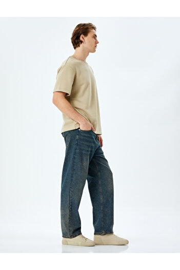 Koton Regular Waist Cotton Loose Baggy Jean Pants