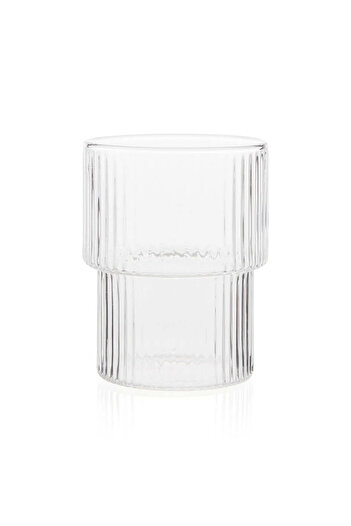Tohana Striped Glass Cup - 280 ml