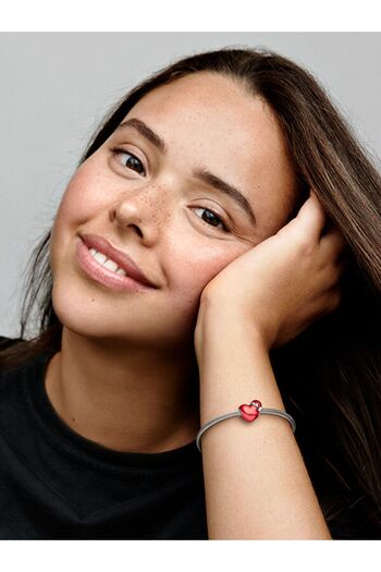 Pandora Metalik Kırmızı Yılbaşı Kalp Charm