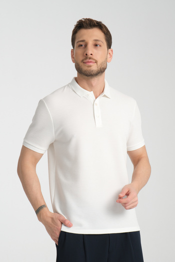 Frappoli Men's Polo Neck Waffle Button T-Shirt - 360 Regular Fit, 100% Cotton