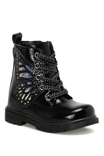 SEVENTEEN Fly.P 3Pr Black Girls' Biker Boots