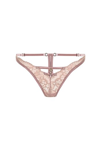 Feu De Elu Brigette Dusty Rose Lace Thong