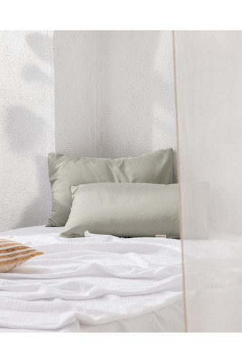 Madame Coco Manon 100% Cotton 2-piece Pillow Case Set - Green