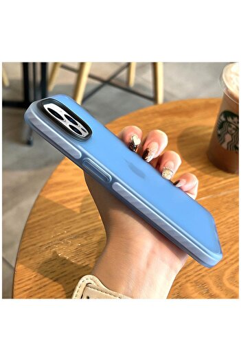 Zebana Apple iPhone 14 Pro Max Uyumlu Kılıf Airbag Fundas Silikon Kılıf Sierra Mavisi