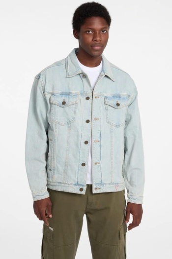 Guess Gj Mens Oversize Tru Men's Blue Jacket M4Bn38D5Do1-Gal1