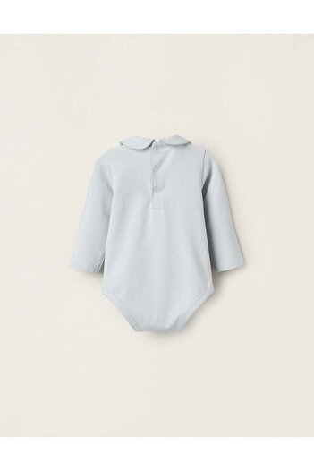 Ziddy PACK OF 2 BODYSUITS WITH PETER PAN COLLAR FOR NEWBORN GIRLS WHITE/BLUE