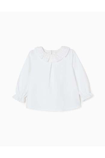 Ziddy COTTON BLOUSE FOR BABY GIRLS WHITE
