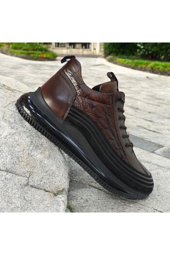 Voyager Ανδρικές Μπότες - Λαστιχένιο δέσιμο, Croco Leather, Air Foam Sole, E053
