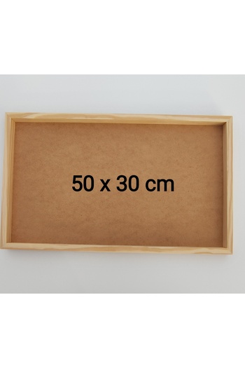 Oduncudünyası 50X30 cm Wood Framed Board Raw (Without Glass - Backrest Fixed)