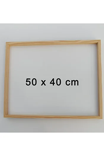 Oduncudünyası 50X40 cm Wood Framed Board White (Without Glass - Backrest Fixed)