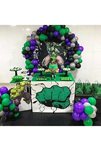Party City Hulk Man Concept Balloon 100 Pieces + Tie Chain + Pump