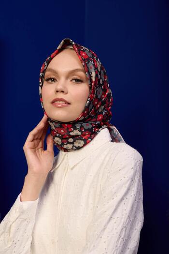 İpekhan Marrakech Collection Soft Scarf Red Green 1192-08