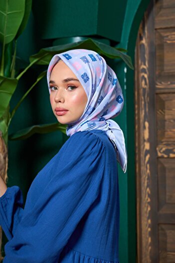 İpekhan Marrakech Koleksiyon Soft Eşarp Menekşe Mavi 1204-14