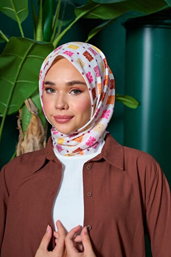 İpekhan Marrakech Collection Soft Scarf White Tile 1204-01