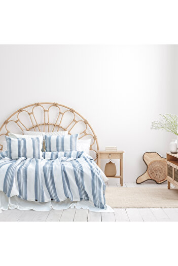 Schafer Double Indigo Duvet Cover Set - Home Costa Yarn, 4 Pieces