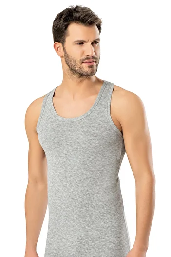 ERDEM İÇ GİYİM Erdem Gray Cross Tank Top 1121