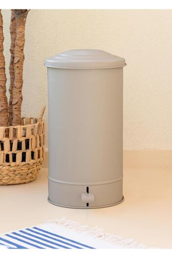 The Mia Stripe Kitchen Trash Can Beige 24 Lt