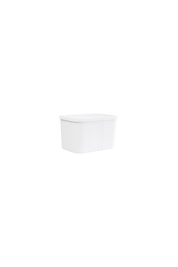 Dükkanönü 1 Piece 6 Liters Midi Multi-Purpose Storage Box with Lid - Towel, Cosmetic Personal Item Organizer