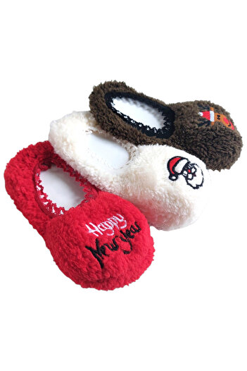 Ollero 3 Pairs of Children's Plush Ballerina Socks