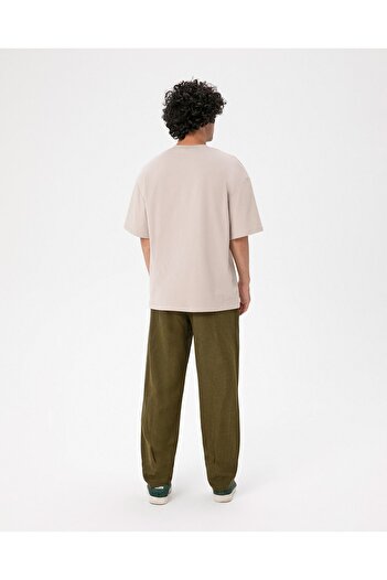 Ayma Active Ανδρικό μπλουζάκι Oversize - Ανοιχτό Γκρι, Οργανικό Βαμβάκι, Κοντό μανίκι