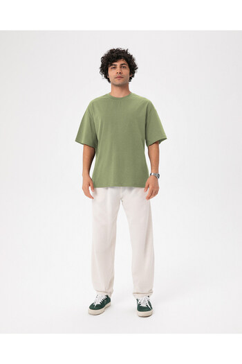 Ayma Active Ανδρικό πράσινο oversize βαμβακερό μπλουζάκι - κοντομάνικο