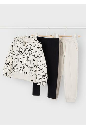 MAYORAL Girl's Hooded 3 Piece Tracksuit Set - Mnvs4888