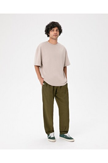 Ayma Active Ανδρικό μπλουζάκι Oversize - Ανοιχτό Γκρι, Οργανικό Βαμβάκι, Κοντό μανίκι
