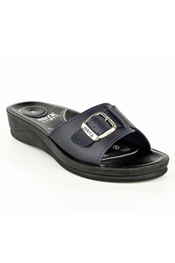 Muya Candy 6 Point Anatomical Sole Buckle Women's Slippers - Navy Blue - 39