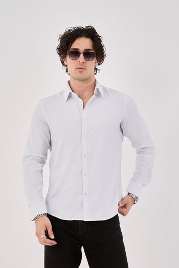 jack carisma Еластична бавовняна сорочка Slim Fit для чоловіків