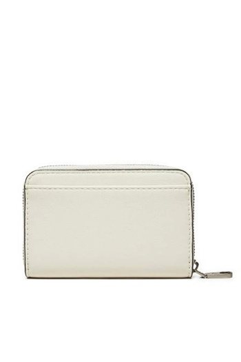 Calvin Klein Women's Logo Patterned Ecru Wallet with Internal Compartment